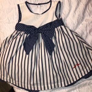 GIRLS Size 6/9M Lilybird striped dress with bow